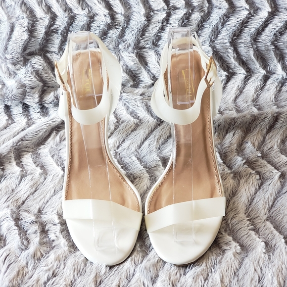 Yoki. Estelle Ankle Strap Lucite Heels - Picture 2 of 8